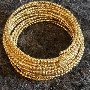 Stella and Dot gold plated spiral bracelet.